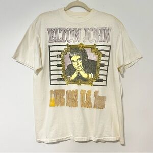 Vintage Single‎ stitch 1992 Hanes Elton John Graphic Tee Size Large
